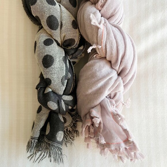 J crew wool + cotton scarf bundle (2) - Picture 1 of 10